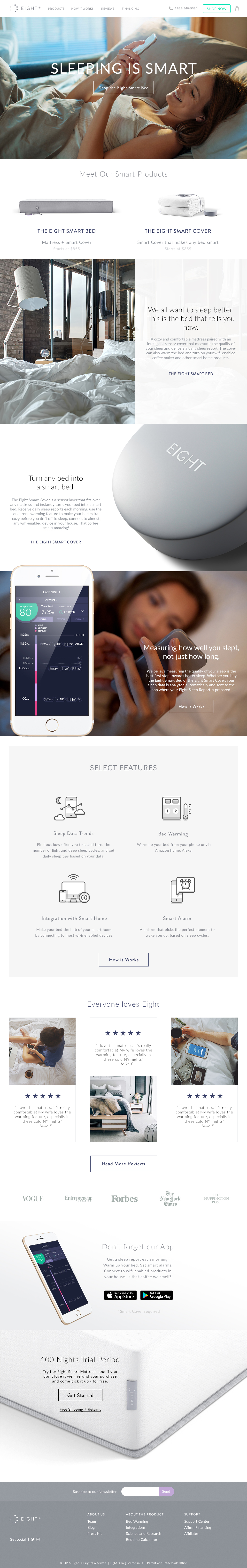 Homepage showcasing new design and new features